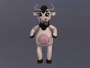 cow 1 z 1low poly